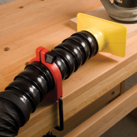 Universal Linked Dust Hose Mount with Hose, Table Clamp and dust nozzel